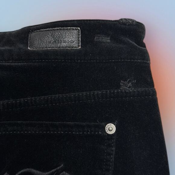 CAMBIO Women’s 6 Black Velour Straight Jeans - Picture 5 of 5